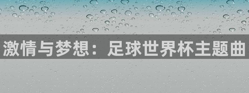 世界杯预选赛排名：激情与梦想：足球世界杯主题曲